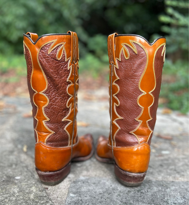 Women’s Size 6 A - NOS Dan Post Vintage Cowboy Western Boots Wingtip