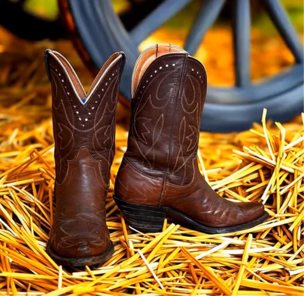 Women’s Size 7.5 M - 1950’s Pee Wee Cowboy Western Boots Brown Leather