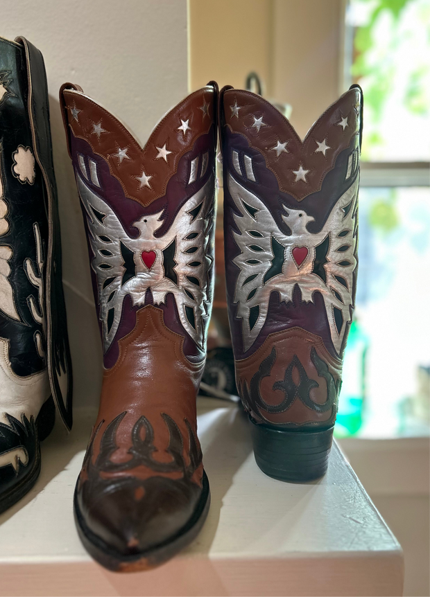 1980s • Champion Attitude • “Roy Rogers” Custom Eagle & Star Boots • Men’s 11 D