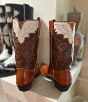 1950s • FRYE • Tri-Color Western (Saddle/Chocolate/Bone) • Women’s 7.5