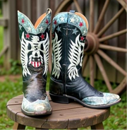 1960’s Patriotic Eagle Inlay Cowboy Boots – Men’s 10 (From My Personal Collection)
