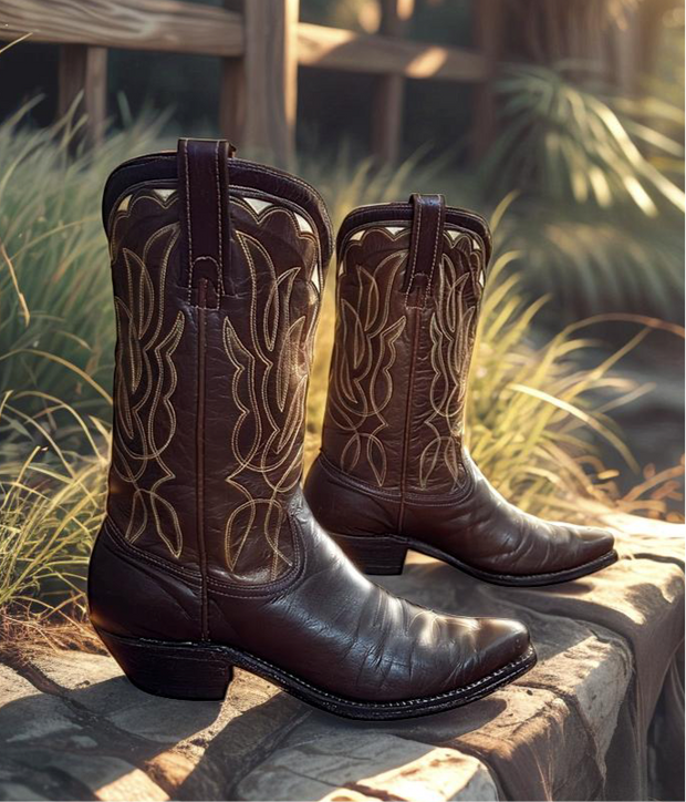 Women’s Size 8 M - 1960’s Acme Cowboy Western Boots Inlays