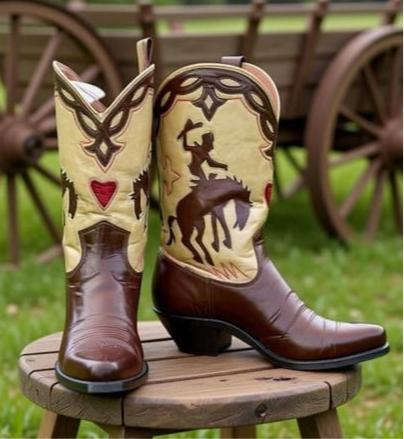 1950s • Stewart Romero • Bucking Bronco Boots • Women’s 5 M NFS
