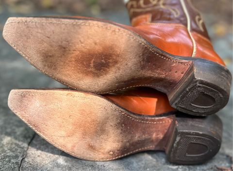 1950s • FRYE • Tri-Color Western (Saddle/Chocolate/Bone) • Women’s 7.5