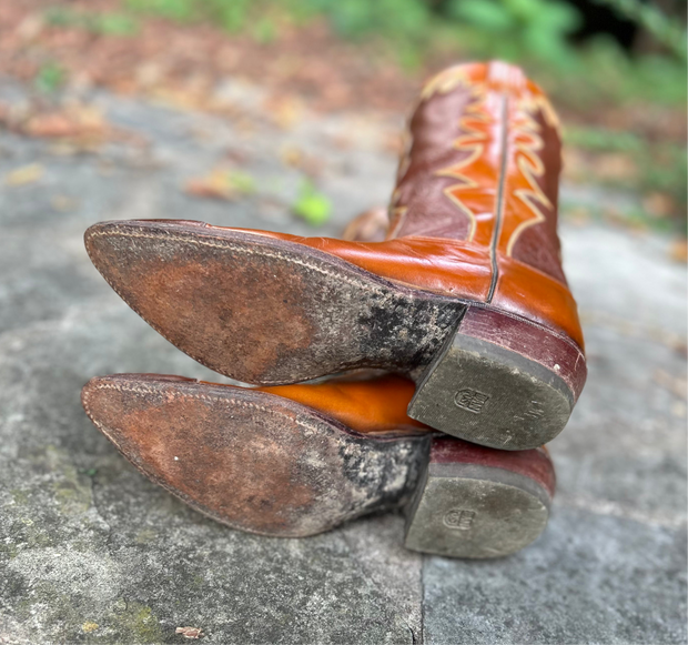 NOS Dan Post Vintage Cowboy Western Boots Wingtip Women’s Size 6 A