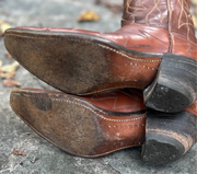 Women’s Size 7.5 M - 1950’s Pee Wee Cowboy Western Boots Brown Leather