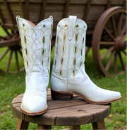 1970s • Texas Boot Co. • “Golden Starburst” Inlay Boots • Women’s 8 A (narrow) • Original Box