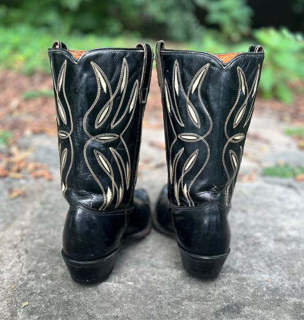 Men’s Size 9 D - 1960’s Acme Cowboy Western Boots Inlays
