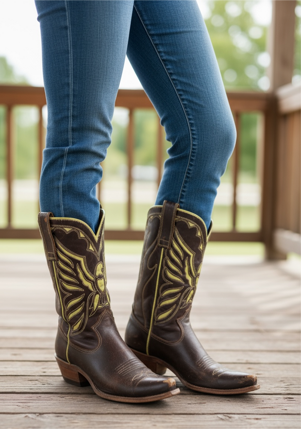 1960s • ACME CUSTOM • Thunderbird Eagle Inlay • Women’s 6.5 B