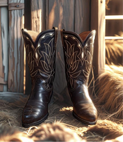 Women’s Size 8 M - 1960’s Acme Cowboy Western Boots Inlays