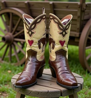 1950s • Stewart Romero • Bucking Bronco Boots • Women’s 5 M NFS