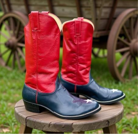 Vintage • Rios of Mercedes • Texas Flag Boots • Men’s 10.5 E