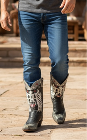 1960’s Patriotic Eagle Inlay Cowboy Boots – Men’s 10 (From My Personal Collection)