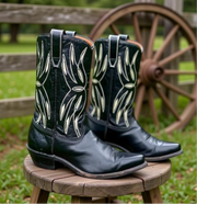 Men’s Size 9 D - 1960’s Acme Cowboy Western Boots Inlays
