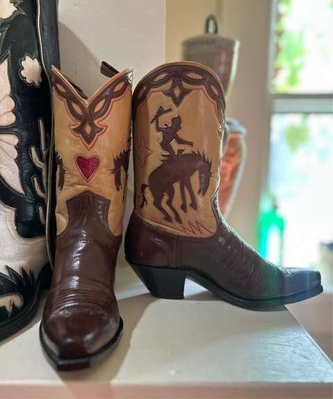 1950s • Stewart Romero • Bucking Bronco Boots • Women’s 5 M NFS