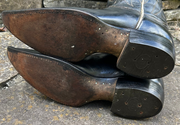 1950s • Tony Lama • Stovepipe Black Flame Stitch — Men’s 8.5
