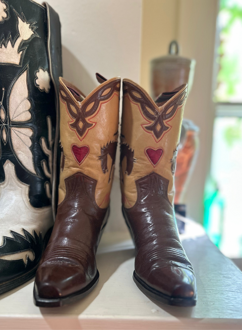1950s • Stewart Romero • Bucking Bronco Boots • Women’s 5 M NFS