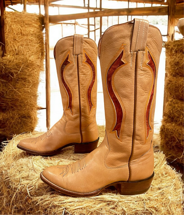 Men’s Size 10 D - 70’s Era Sanders Vintage Cowboy Western Boots