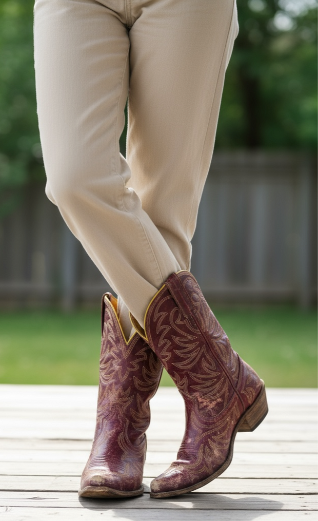 1950s • ACME • Berry Stitch-Crazy Western • Women’s 7.5 A (narrow)