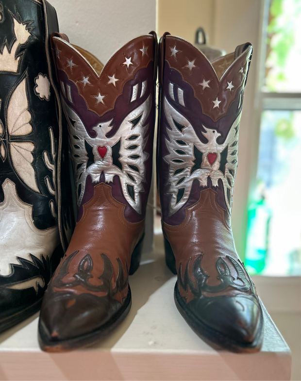 1980s • Champion Attitude • “Roy Rogers” Custom Eagle & Star Boots • Men’s 11 D
