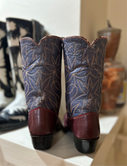 1950s • Unknown Maker • “Starleaf” Two-Tone Western Boots • Women’s 6.5 M