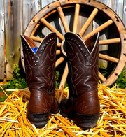 Women’s Size 7.5 M - 1950’s Pee Wee Cowboy Western Boots Brown Leather
