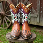 1980s • Champion Attitude • “Roy Rogers” Custom Eagle & Star Boots • Men’s 11 D