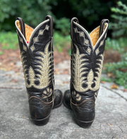 Women’s Size 9 M - Tony Lama Vintage Cowboy Western Boots Black Label Inlays