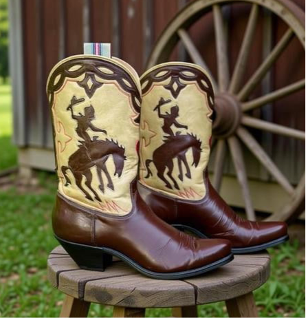 1950s • Stewart Romero • Bucking Bronco Boots • Women’s 5 M NFS