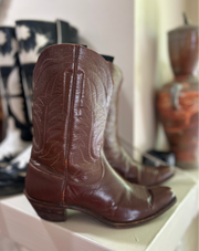 1950s • Justin • Chestnut Shorty Western Pee Wees • Women’s 7 M