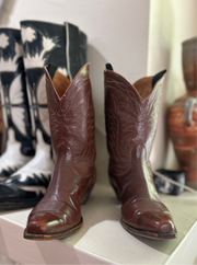1950s • Justin • Chestnut Shorty Western Pee Wees • Women’s 7 M