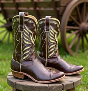 1960s • ACME CUSTOM • Thunderbird Eagle Inlay • Women’s 6.5 B