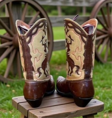 1950s • Stewart Romero • Bucking Bronco Boots • Women’s 5 M NFS