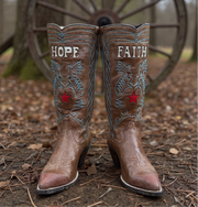Women’s Size 6.5 M - Custom Heritage Cowboy Western Boots Faith Hope