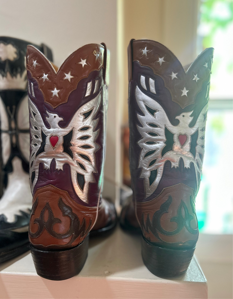 1980s • Champion Attitude • “Roy Rogers” Custom Eagle & Star Boots • Men’s 11 D