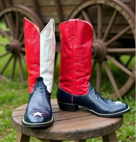 Vintage • Rios of Mercedes • Texas Flag Boots • Men’s 10.5 E