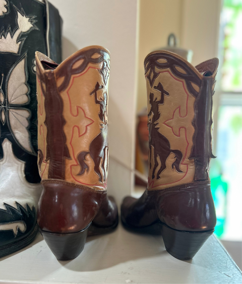 1950s • Stewart Romero • Bucking Bronco Boots • Women’s 5 M NFS