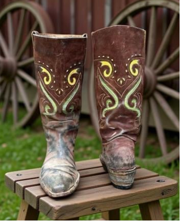 1950s • Kirkendall • Brown Suede Inlay Westerns • Men’s 11 D