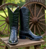 Men’s Size 8.5 D - Justin Vintage Cowboy Western Boots Full Alligator