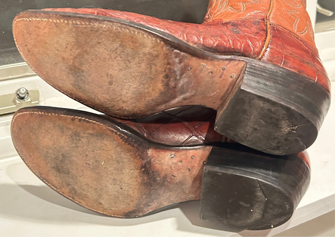 1960s • Custom Shop • Alligator & Monogram Show Cowboy Boots • Men’s 9.5 D