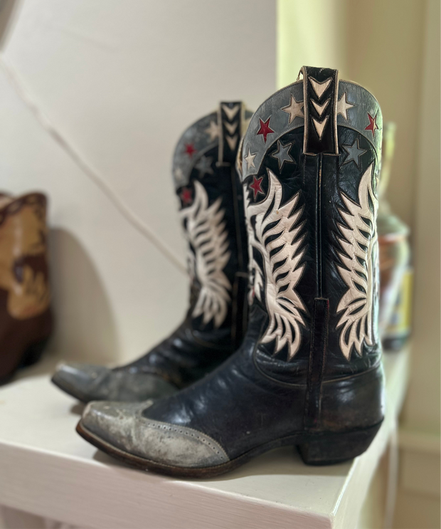 1960’s Patriotic Eagle Inlay Cowboy Boots – Men’s 10 (From My Personal Collection)