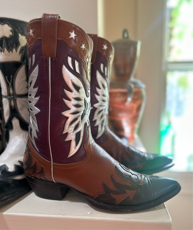 1980s • Champion Attitude • “Roy Rogers” Custom Eagle & Star Boots • Men’s 11 D