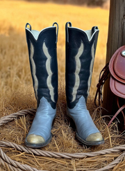 Women’s Size 7.5 M - 1970’s Custom Tall Cowboy Western Boots Herron Custom Boots