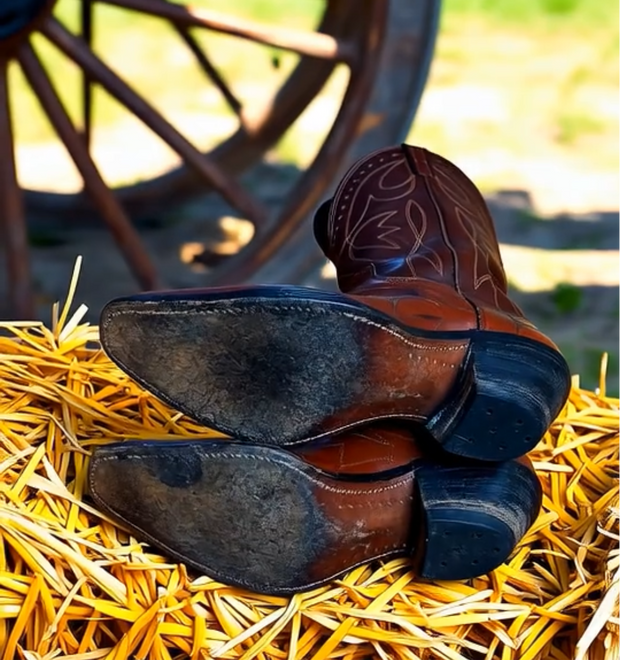 Women’s Size 7.5 M - 1950’s Pee Wee Cowboy Western Boots Brown Leather