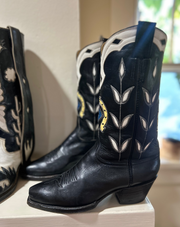 1990s • Austin Hall • “Lucky Horseshoe” Inlay Boots • Men’s 8 D