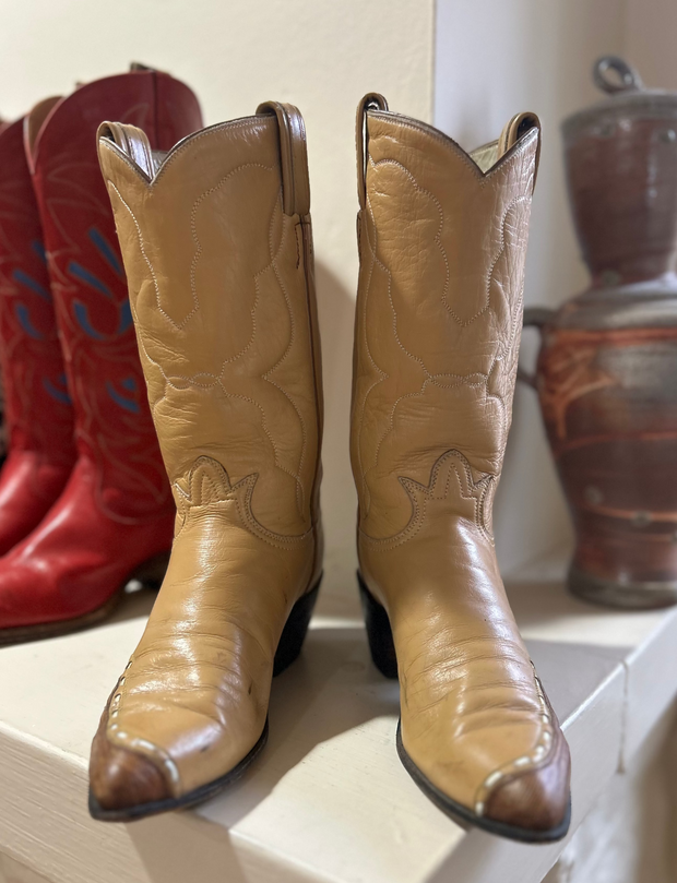 1970s • Tony Lama • “Desert Stitch” Western Boots • Women’s 6.5 M
