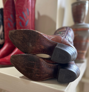 Early 1960s • Acme “Wildflower” Inlay Boots • Women’s 6 B