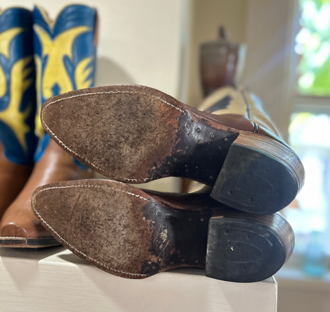 1970s • TEXAS BOOTS • Butterfly Inlay • Men’s 9 D