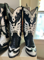 1980s • Cowtown • “Shadowbird” Inlay Boots · Women’s 9.5