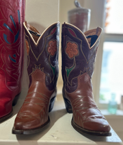 Early 1960s • Acme “Wildflower” Inlay Boots • Women’s 6 B